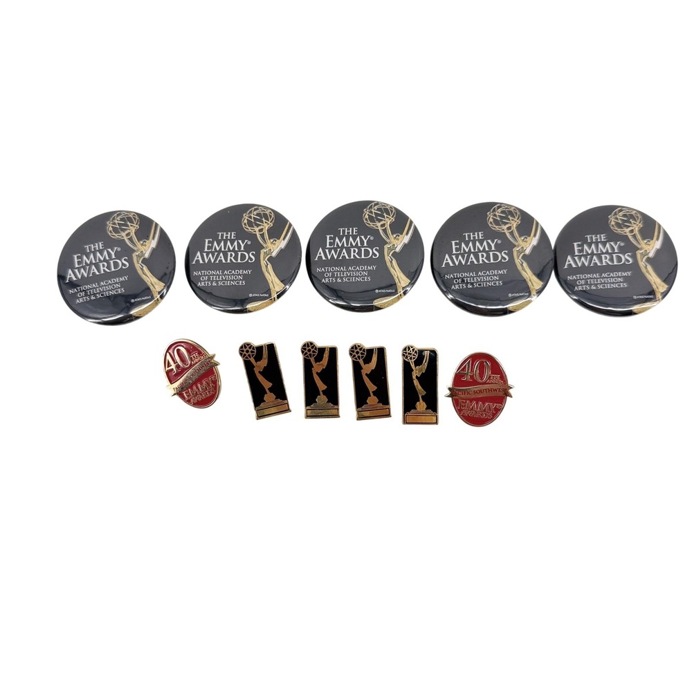 Emmy Awards Pin & Button Set NATAS Pacific Southwest 40th Anniversary 11pc Lot